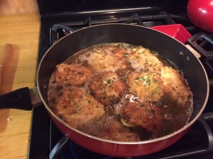 Chicken Breast in Tangy Butter Sauce Cooking