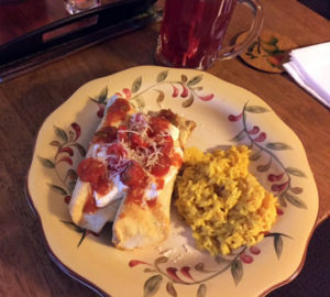 Chicken Chimichangas Plate
